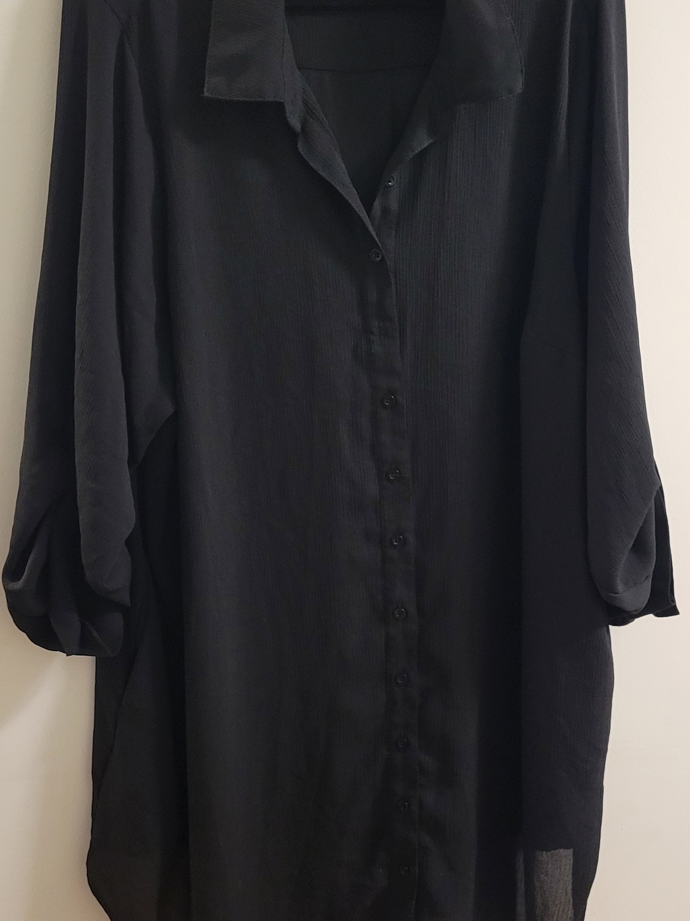 Torrid Black Button-Up Oversized Shirt‎ 4